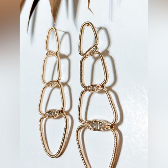 geo dangle earrings H158 - Picture 3 of 4